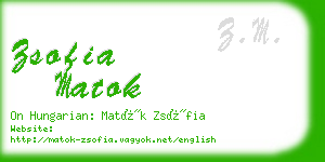 zsofia matok business card